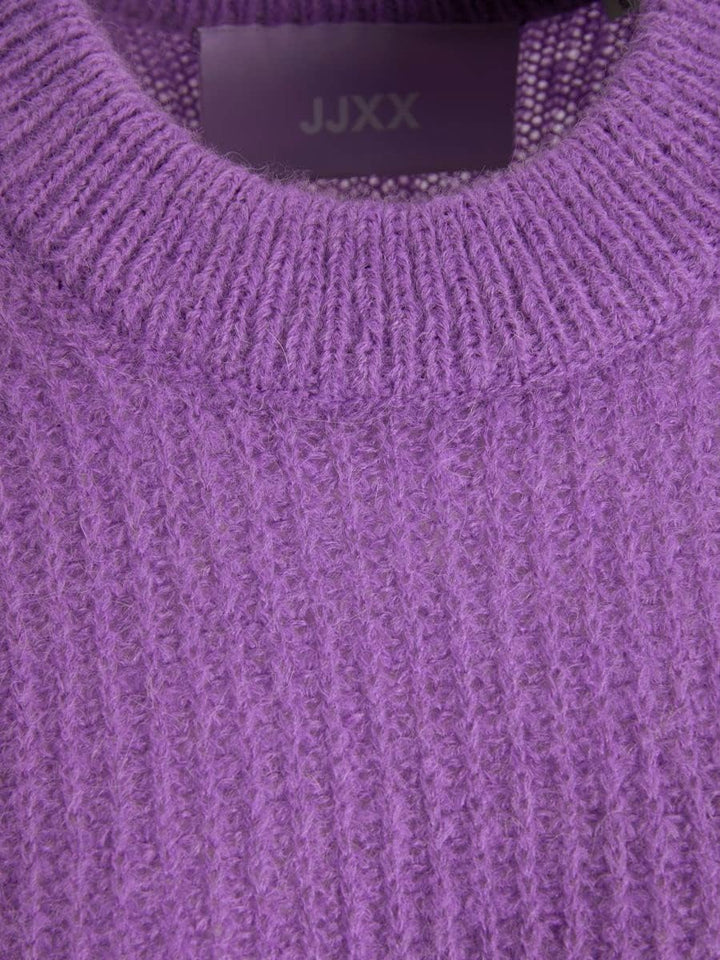 Damen Jxember Ls Fluffy Crew Neck Knit Noos Pullover, Royal Lilac