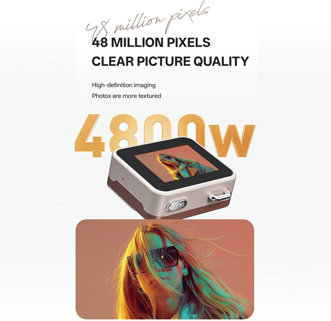 Digitalkamera, 1080P 48MP Point Shoot-Kompaktkamera mit 1,77-Zoll-LCD-Display, OTG, 6 Filtern, unter