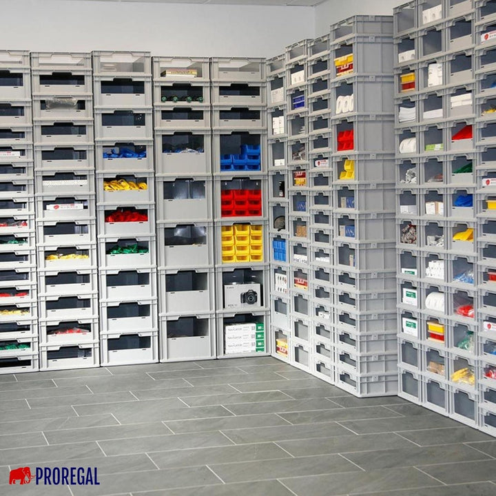 SuperSparSet 3x Eurobox NextGen Insight | HxBxT 32x40x60cm | 65 Liter | Front offen | Eurobehälter,