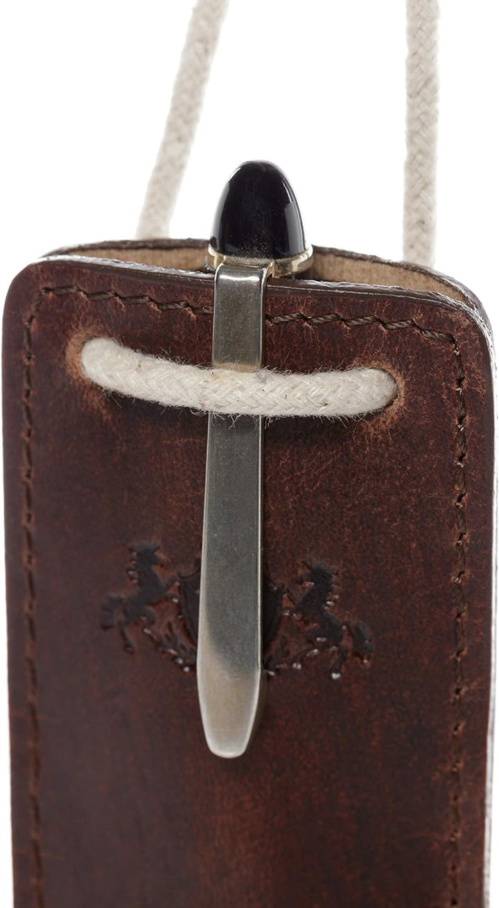 SID & VAIN Etui Tony aus Premium Leder I Federmappe klein für Herren und Damen I Schlampermäppchen b