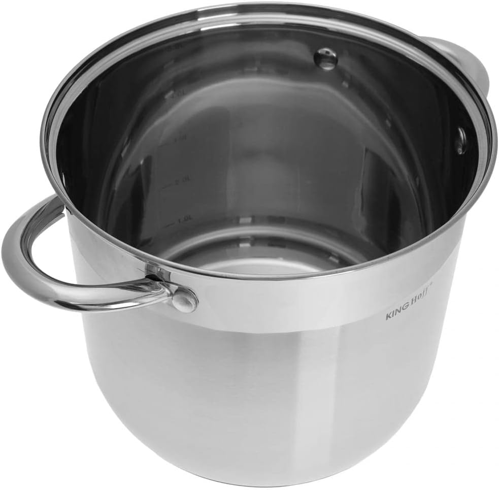 6 Stk. Gastro Töpfset Stock pot 7L 5L 4L KINGHOFF KH-4309