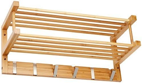 Zeller Wandgarderobe 60 x 24 x 24 cm, Bamboo