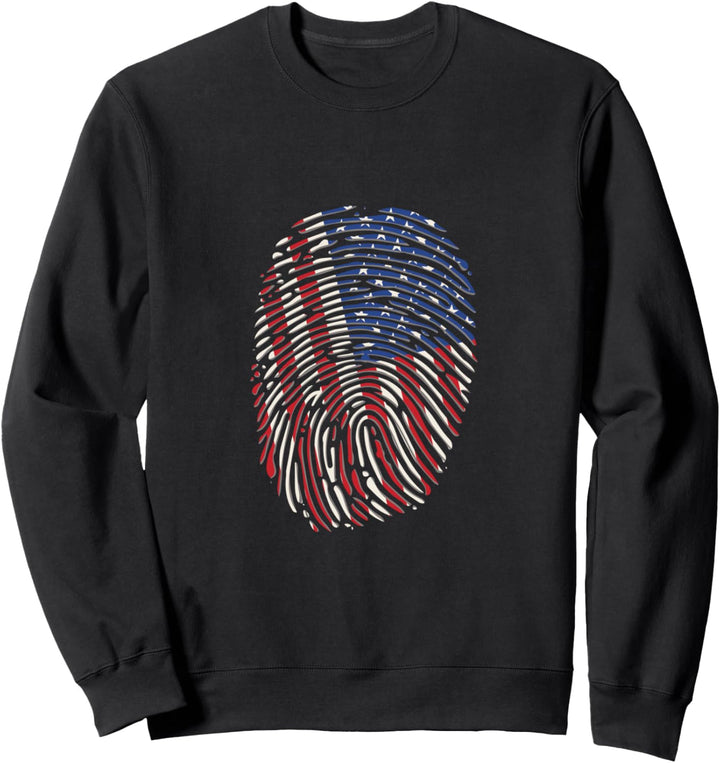 USA Amerika Fingerabdruck Sweatshirt