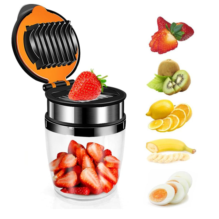 Obstschneider, Bananenschneider Obst Cutter, Eier-/Bananen-/Trauben-/Pilz-/Kiwi Zerkleinerer mit Ant