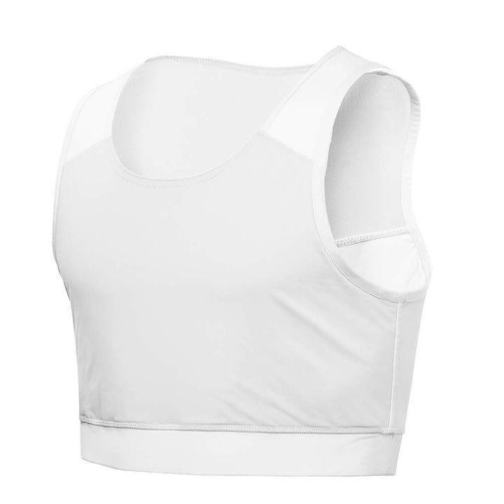Idtswch Brustbinder für Transgender Brustbinder Half Ftm Binder Brust Kompressions-BH S Weiss, S Wei