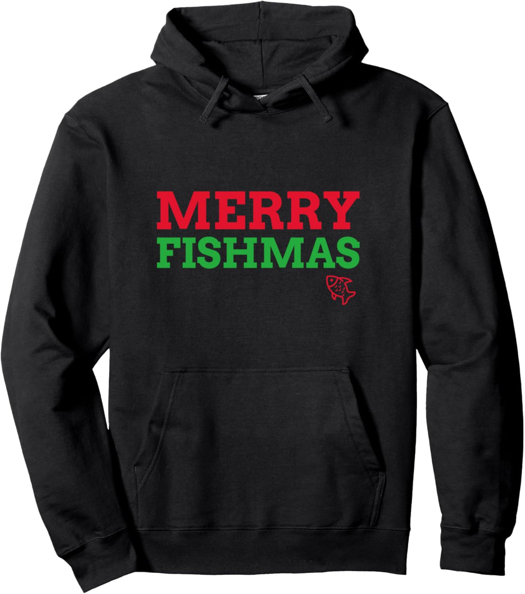 Lustiges Weihnachtsfisch "Merry Fishmas" Pullover Hoodie