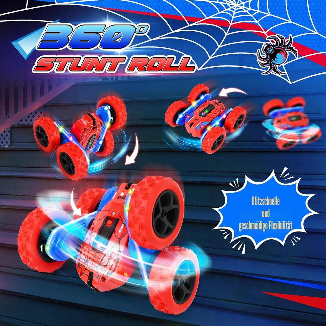 Ferngesteuertes Auto Spielzeug, 2.4Ghz 360° RC Auto Flip, 4WD Drift Spider RC Autos, Monstertruck Re