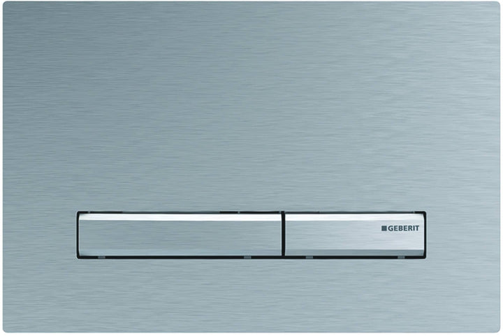 Geberit Betätigungsplatte Sigma 50 (für 2-Mengen Spülungen, Betätigung von vorne, Farbe chrom gebürs