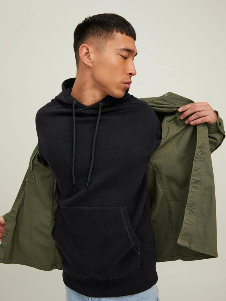 JACK & JONES Herren Jcoclassic Waffle Sweat Hood Noos Kapuzenpullover XS Schwarz, XS Schwarz