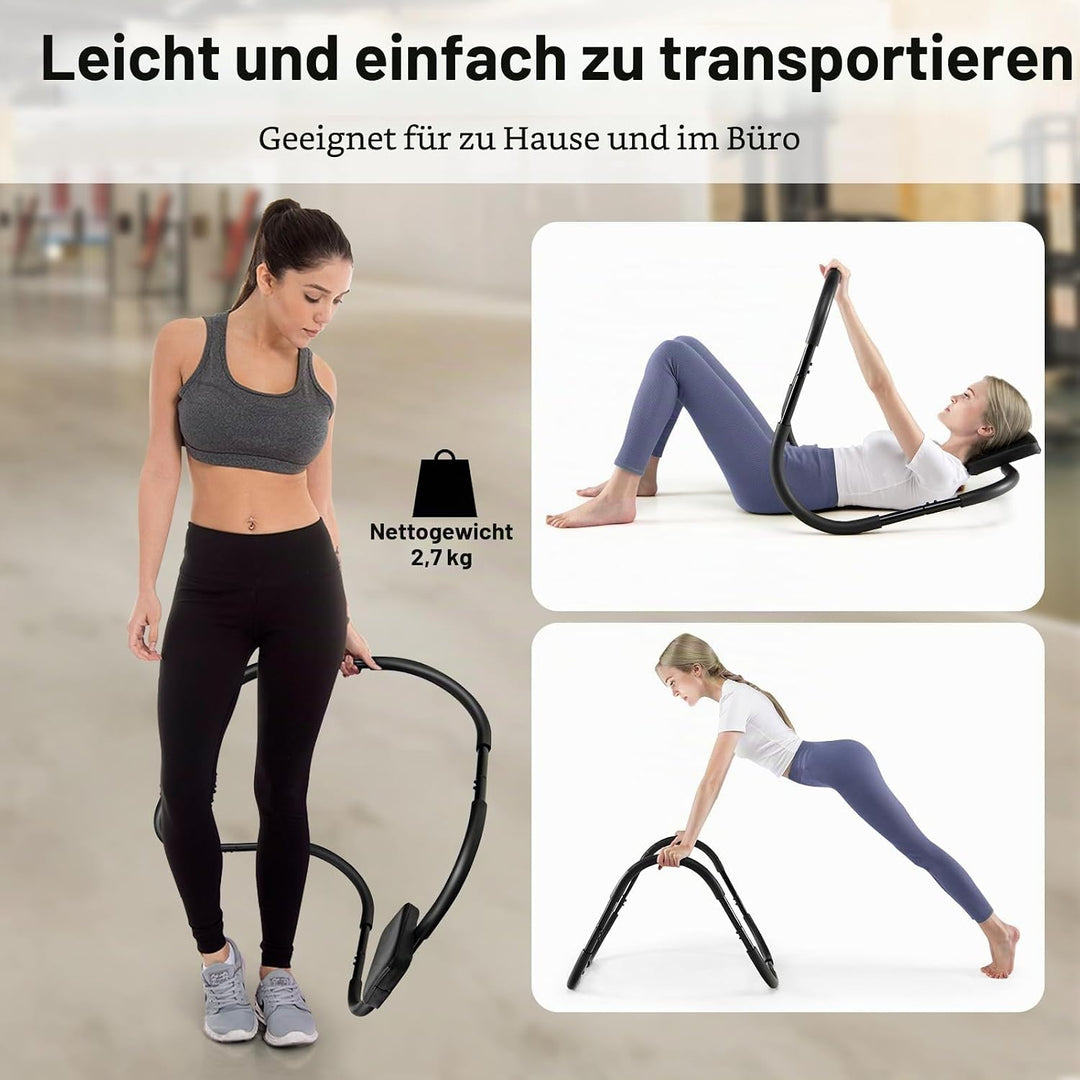 KOMFOTTEU AB Trainer Bauchmuskeltrainer mit gepolsterter Kopfstütze, Trainingsgerät für Krafttrainin