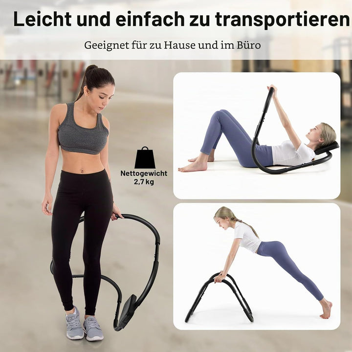 KOMFOTTEU AB Trainer Bauchmuskeltrainer mit gepolsterter Kopfstütze, Trainingsgerät für Krafttrainin