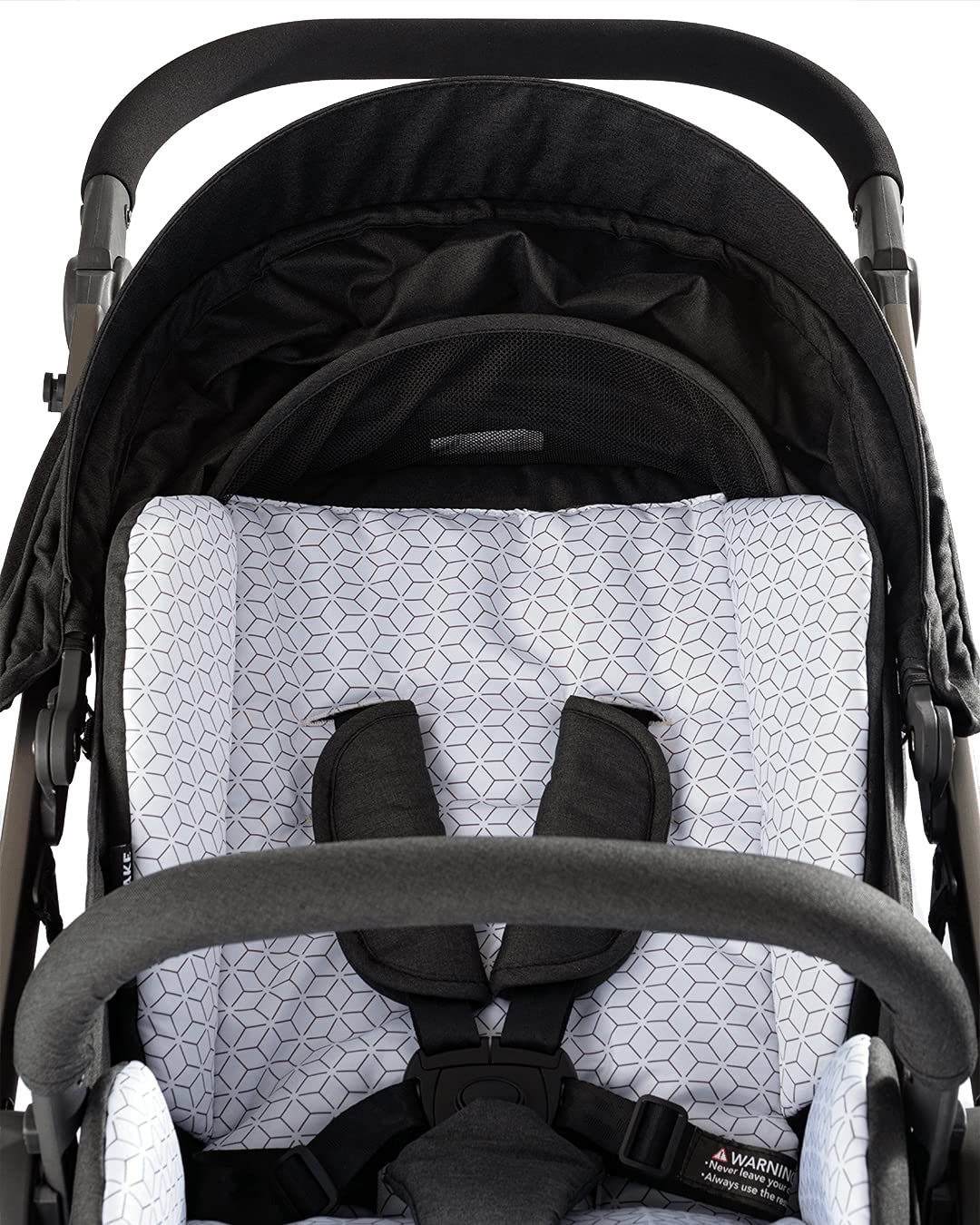 TWISTSHAKE Sitzauflage und Fusssack Set für Tour Kinderwagen, Schwarz Sitzauflage und Fusssack Schwa