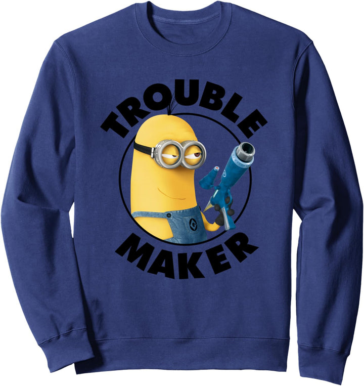 Despicable Me Minions Tim Troublemaker Black Text Sweatshirt