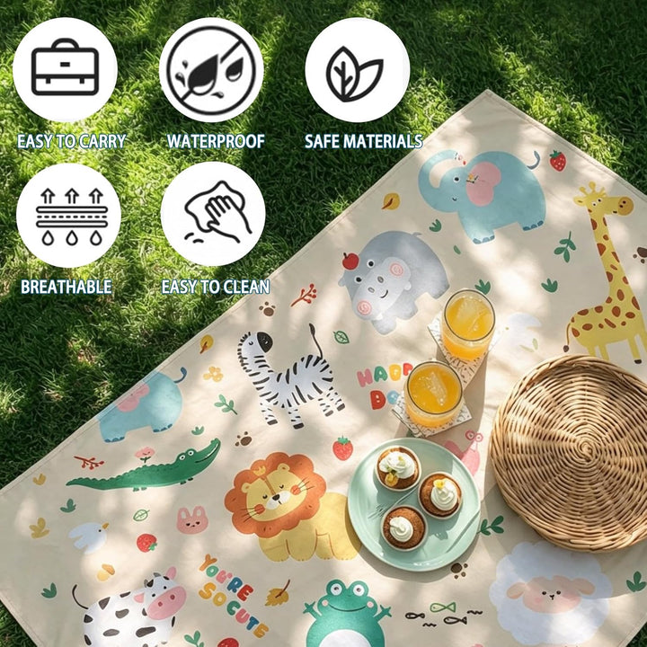Piknik Decke Gross, Camping Teppich Outdoor, Sitzkissen Outdoor Faltbar,wasserdichte Picknickdecke,