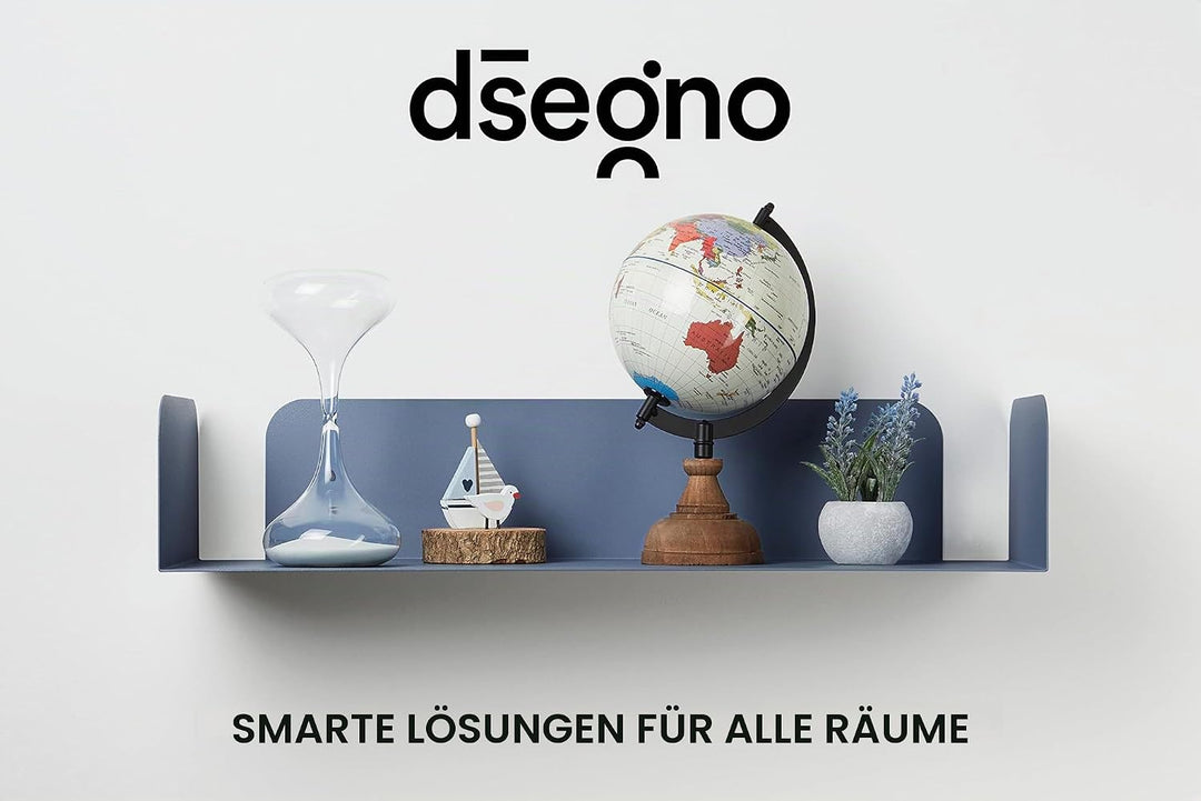 D-Segno Office Design Moderne Wandregal Metall, Regal Bücherregal Metall, Schnell und einfach zu mon