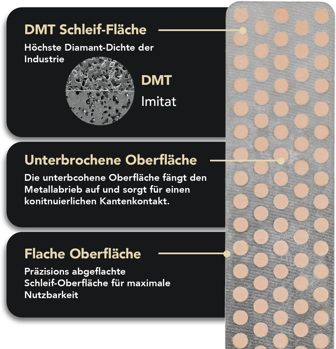 DMT Diamond Whetstone™ Diamant Mini-Schleifstein 4" (10 cm) Extra-Extrafein | Kompakter Wetzstein fü