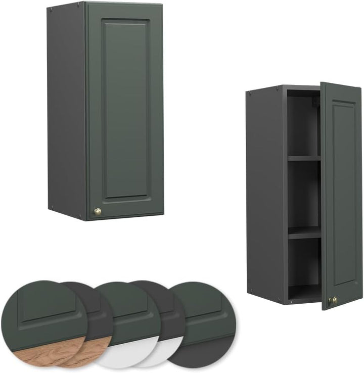 Vicco Hängeschrank Fame-Line, Grün-Gold Landhaus, 30 cm, zur Kombination mit weiteren Modulen der Fa