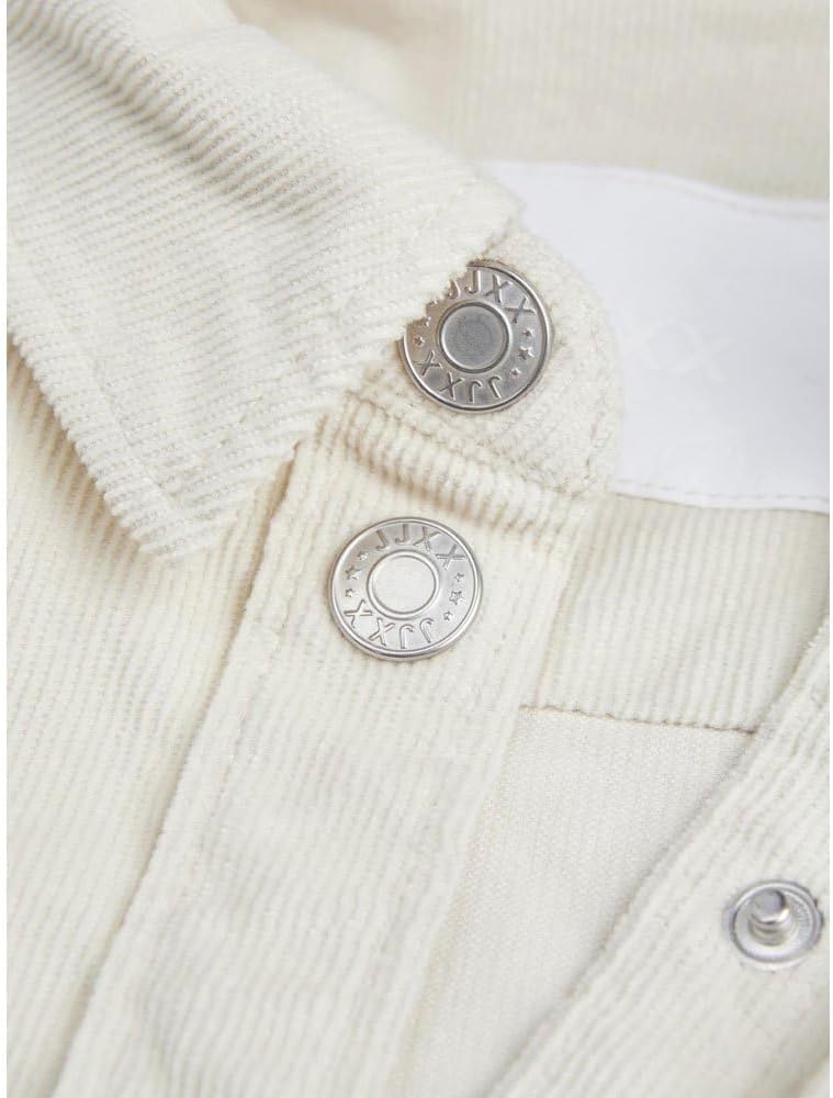 JACK & JONES Damen Jxgelly New RLX Cord Overshirt Sn Jacke L Bone White, L Bone White