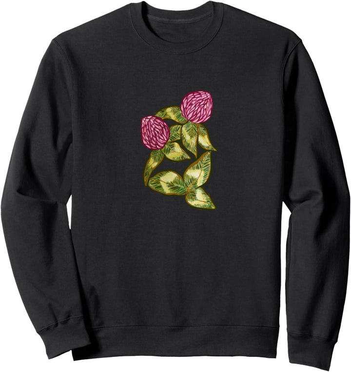 Red Clover Art Permaculture Garden Rotklee Kunst Permakultur Sweatshirt