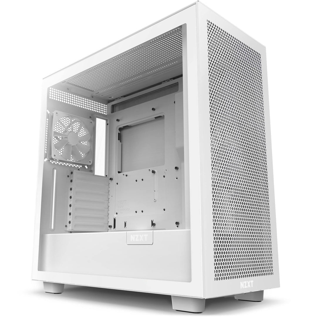 NZXT H7 Flow - CM-H71FW-01 - ATX Mid-Tower Gaming PC-Gehäuse - Front USB-C Port - Mesh Front- & Temp