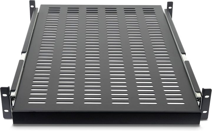 StarTech.com 2 HE Schiebefachboden für Server Rack Montage - Einstellbare Einbautiefe von 51 bis 74