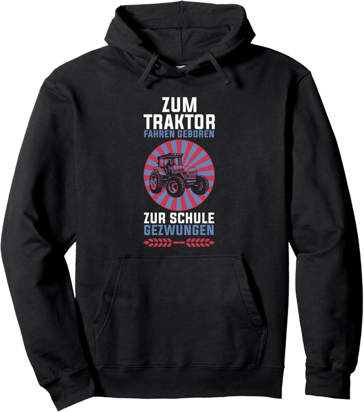 Traktor Zugmaschine Pflügen Schlepper Anhänger Pullover Hoodie