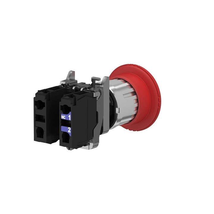 Schneider Electric | XB4BS8444 - Not-Aus Taster, Pilztaster rastend, 600V, Drehentriegelung, 2Ö Zum