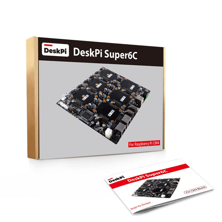 GeeekPi DeskPi Super6C Raspberry Pi CM4 Cluster Mini-ITX Board Raspberry Pi Compute Module 4 Mini IT