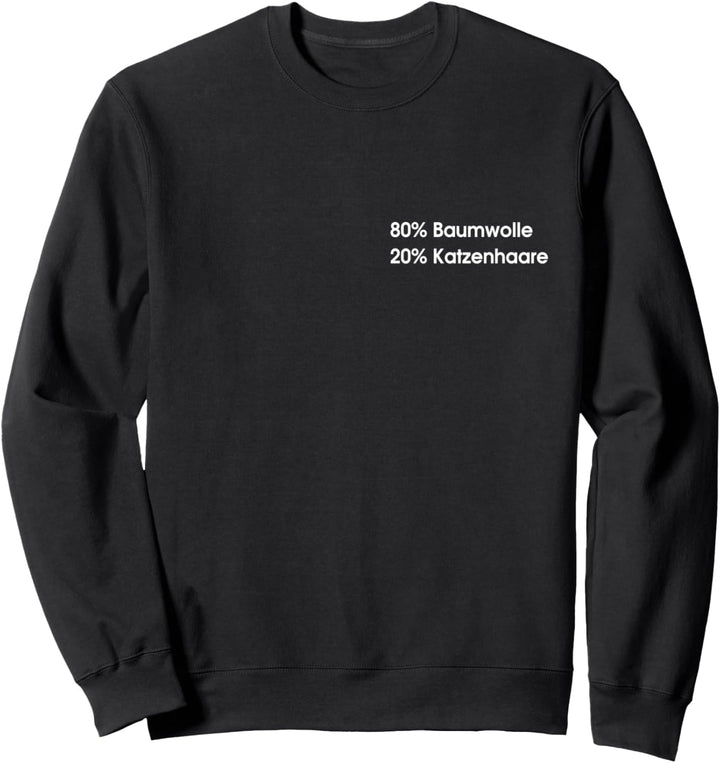 80 % Baumwolle 20 % Katzenhaare - Spuren - Katzen Sweatshirt