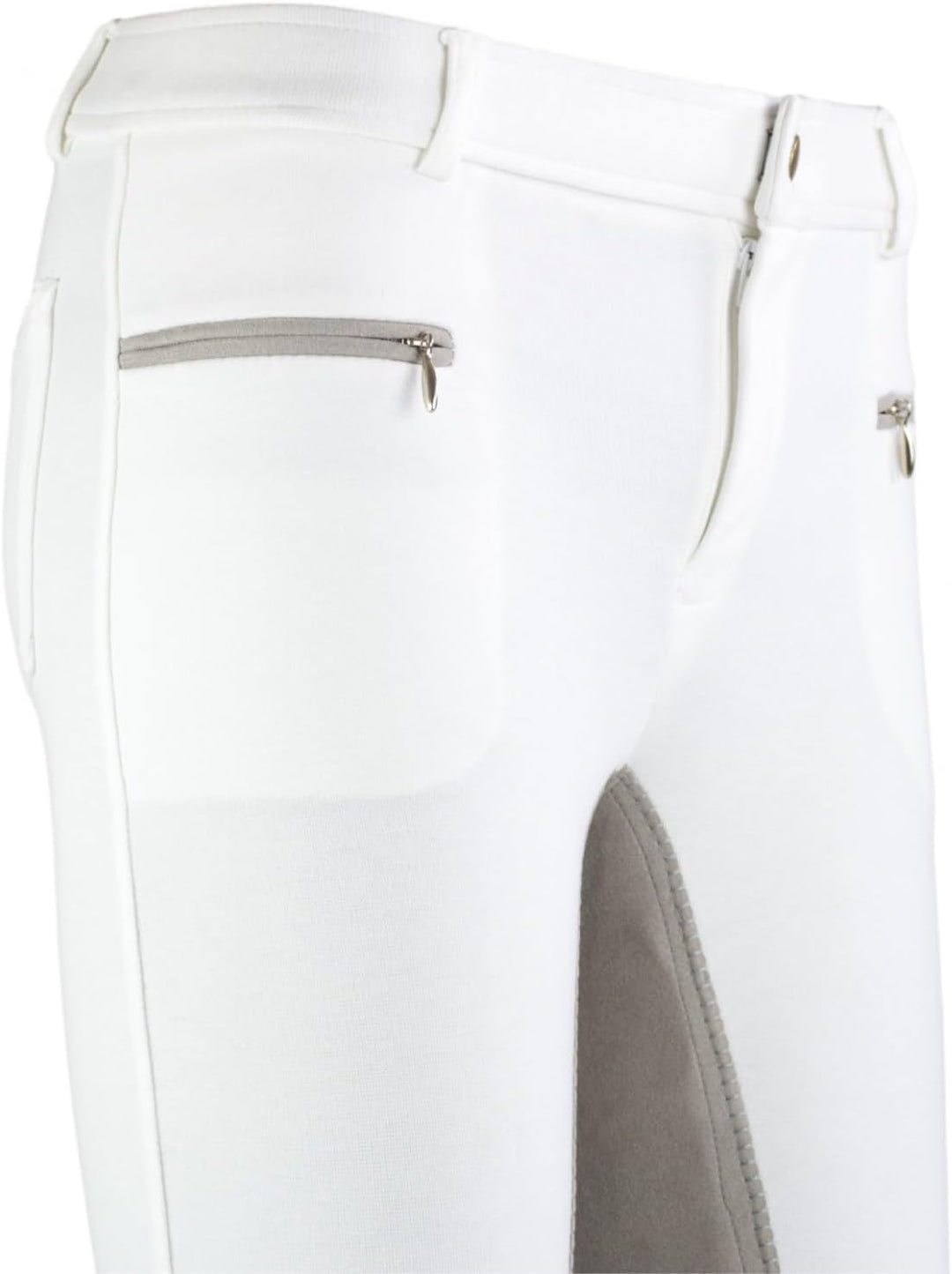 RL24 Damen Reithose Vollbesatz Flex BASICLINE 48 Weiss/Grau, 48 Weiss/Grau