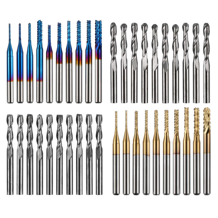 Genmitsu Schaftfräser-Satz mit insgesamt 40 CNC Router Bits, 3,175mm (1/8") Schaft, CNC Fräser-Satz