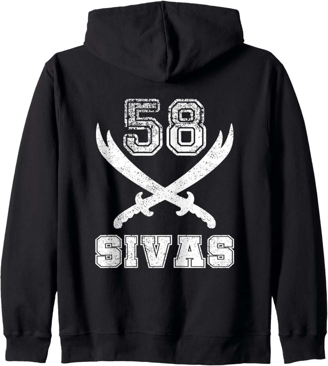 Sivas 58 Nummernschild Zülfikar Memleket Geschenk Türkei Kapuzenjacke