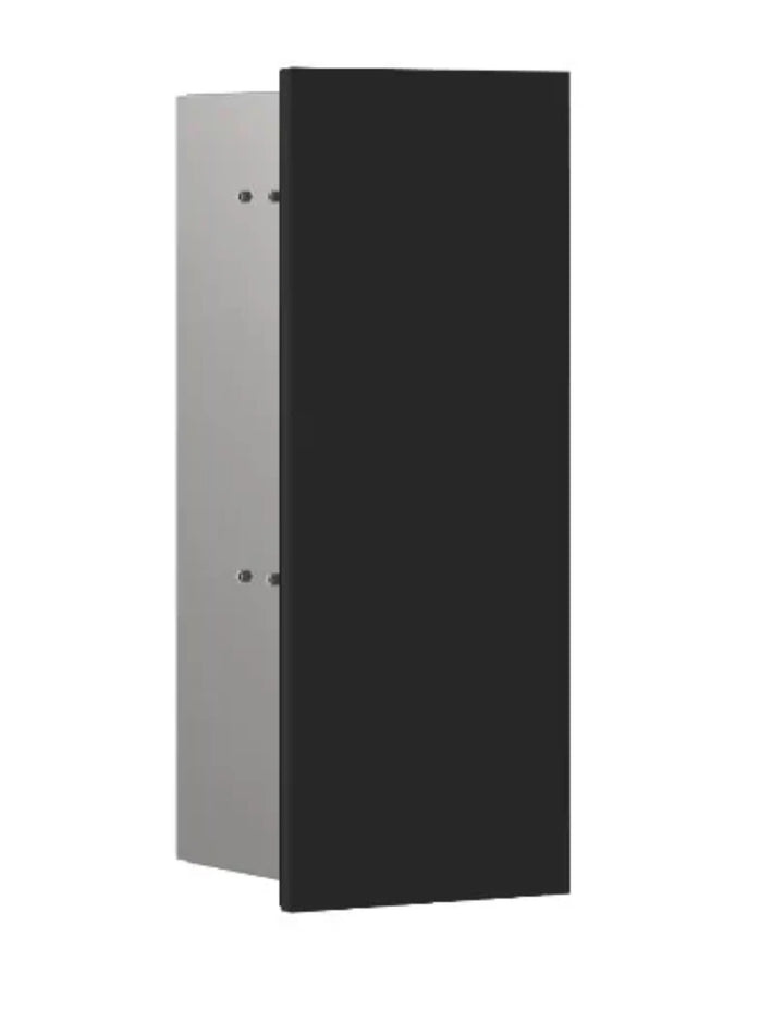 Emco Asis Pure Unterputz-Toilettenbürstengarnitur-Modul, Badezimmerschrank mit Toilettenbürste, Hoch