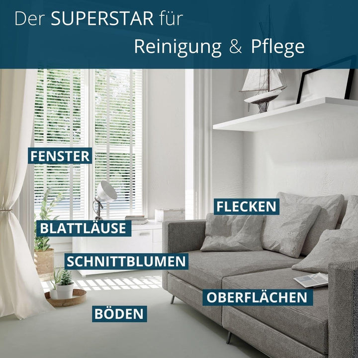 Ha-Ra Fenster-Putz-Set I Fensterwischer 32cm I Konzentrierte Vollpflege 500ml I Rollfix zur perfekte
