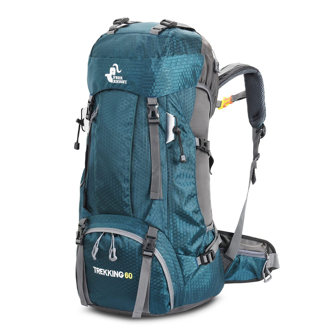 Bseash 60L Wasserdichter leichter Wanderrucksack mit Regenschutz, Outdoor Sport Tagesrucksack Multif
