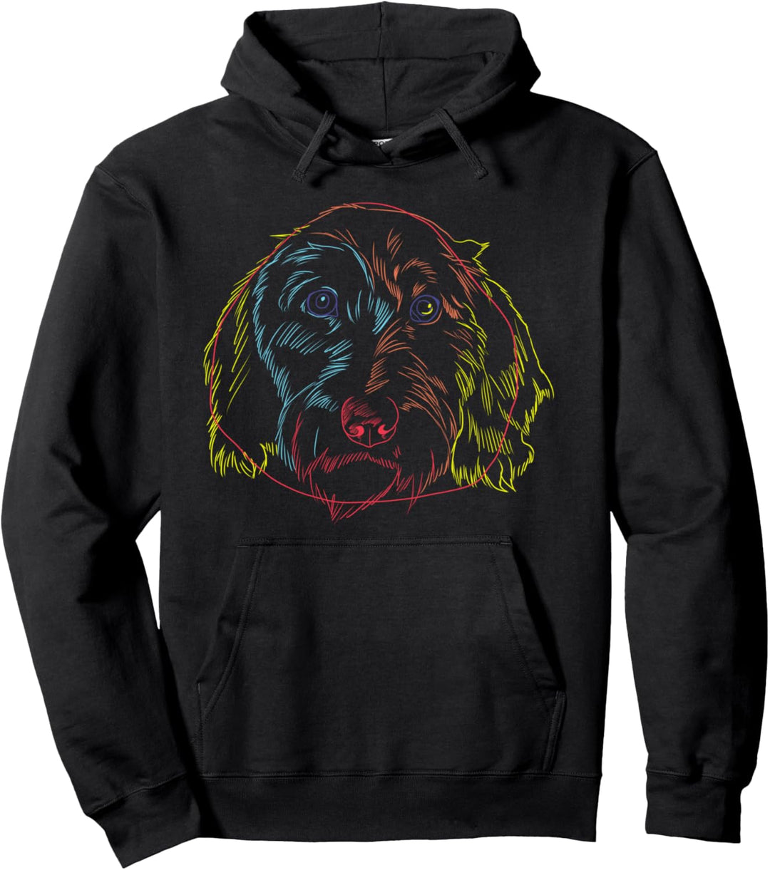 Bunter Dackel Hund Rauhaardackel Pullover Hoodie