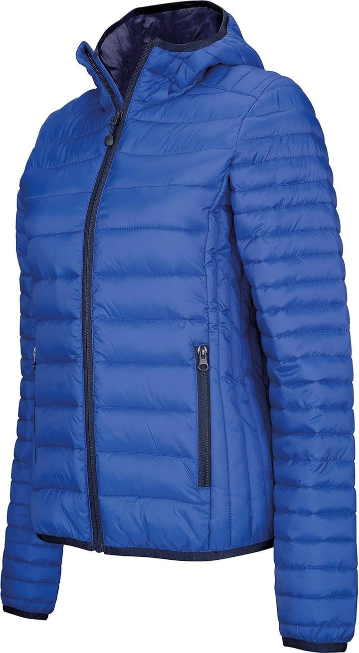 Kariban | K6111 Leichte Damen Kapuzen Steppjacke, Grösse:XXL, Farbe:Marl Silver