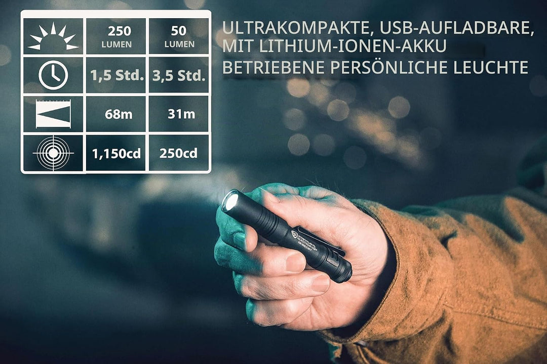 Streamlight 66604 Microstream USB 250-Lumen Tägliches Tragen Wiederaufladbare Taschenlampe mit USB K