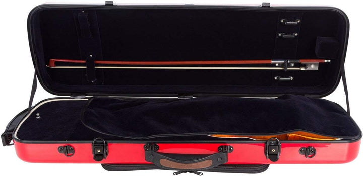 Geigenkoffer Glasfaser Oblong 4/4 red - navy blue M-Case