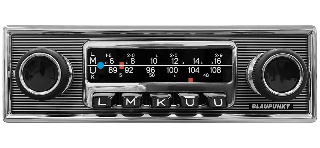 Blaupunkt Frankfurt Stereo MB, 1-DIN Autoradio, Oldtimer-Design, DAB+, Bluetooth, USB, Aux-Eingang,