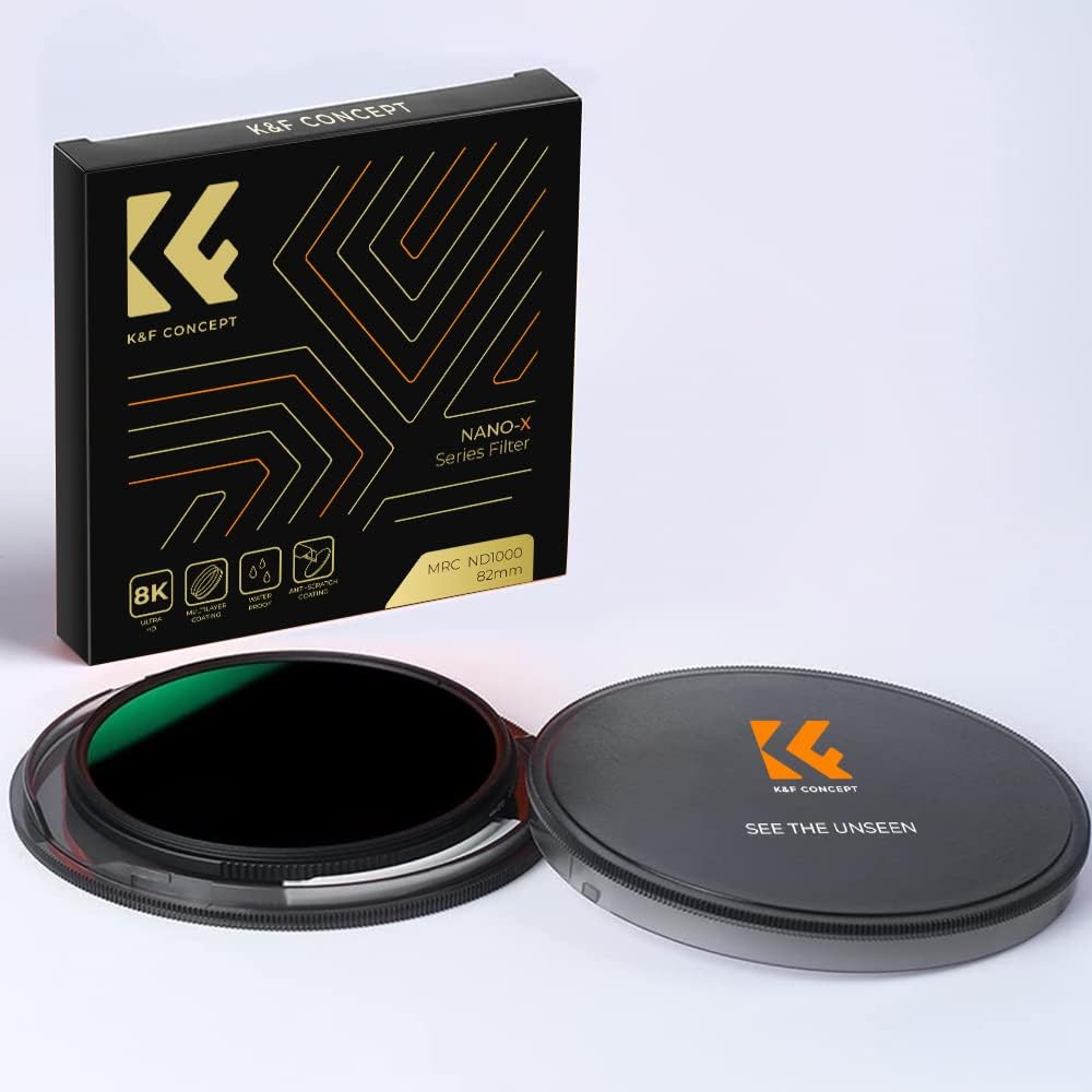 K&F Concept Nano-X 95mm Graufilter ND1000 (10 Stop) ND Filter Slim Neutral Graufilter 95mm ND1000, 9