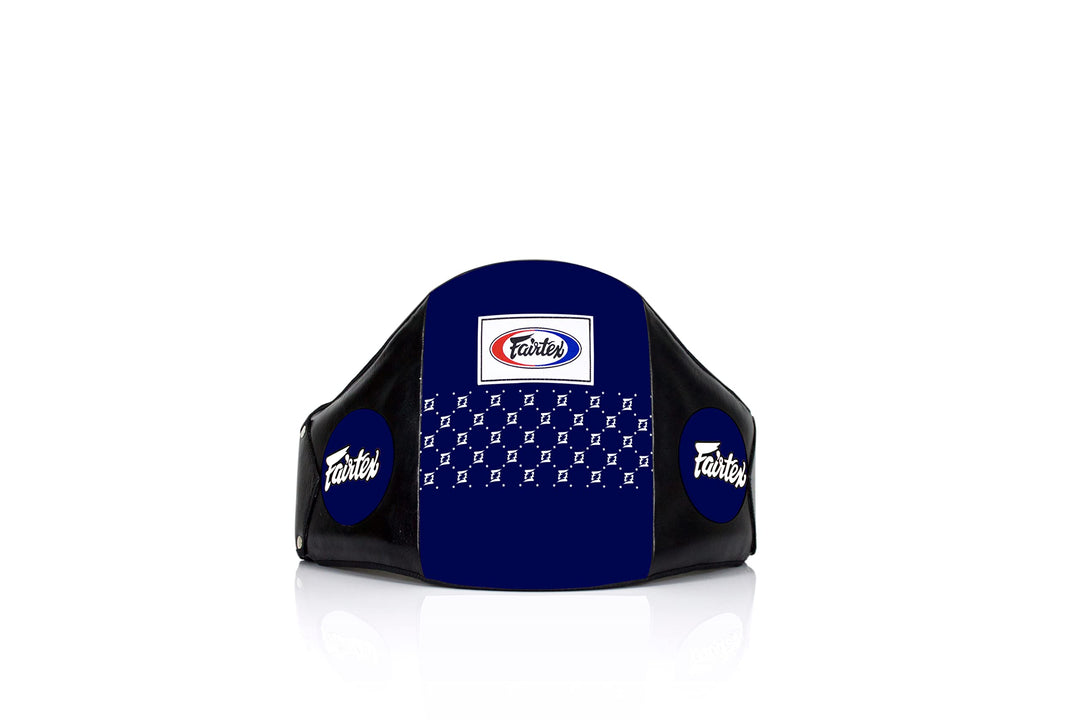Fairtex Leder Bauchpanzer BPV1 Blau Schwarz, Blau Schwarz