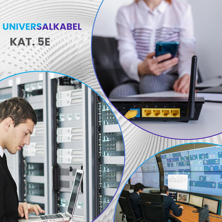 EXTRALINK 100m CAT5e Netzwerkkabel LAN Verlegekabel Innenbereich – 100% Kupfer U/UTP, PVC Mantel, bi