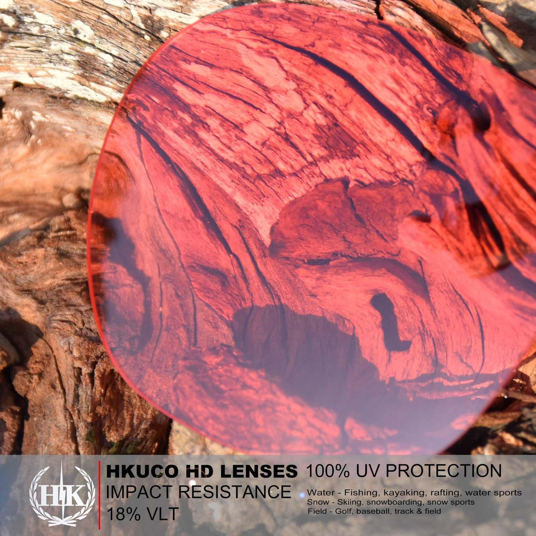 HKUCO Replacement Lenses For Oakley Holbrook Black/Transparent Pink Polarized