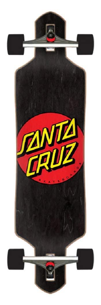 Santa Cruz Longboard Komplettboard Classic Dot Drop Through 91,4cm (Black)