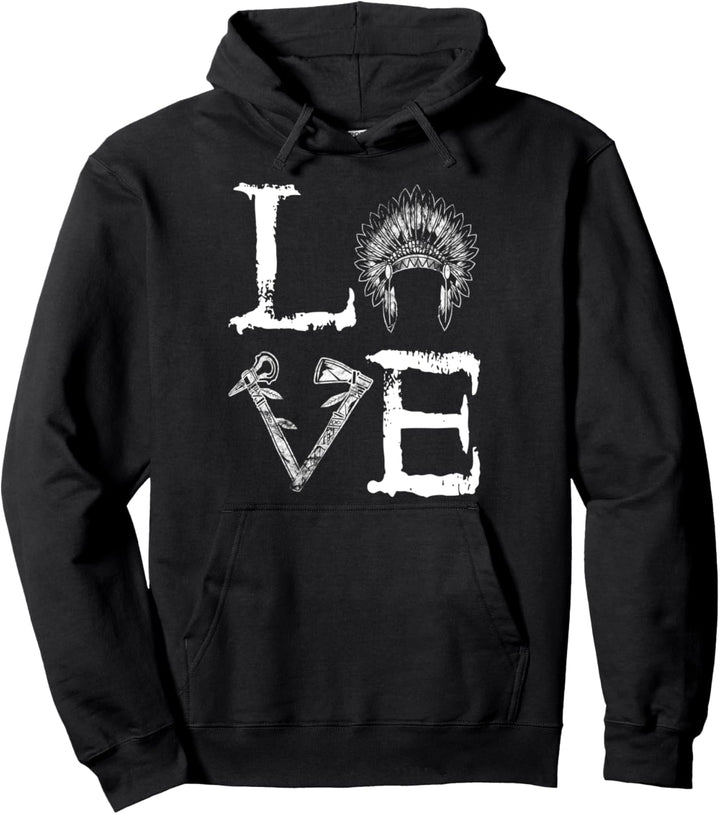 Indianer Häuptling Waebonnet Western Karneval Kopfschmuck Pullover Hoodie