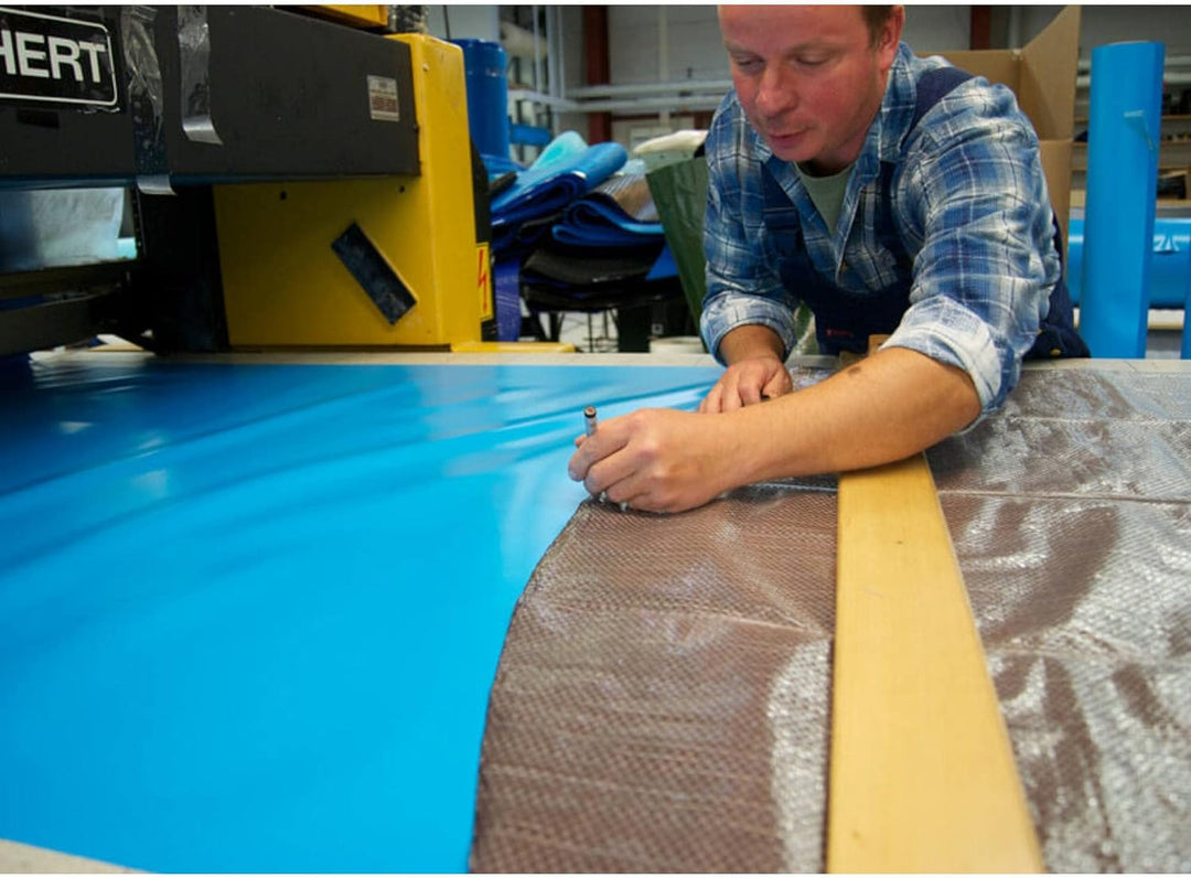 Premium Poolfolie für Rundpool, 300 cm x 120 cm, Stärke: 0,6 mm, blau, Keilbiese