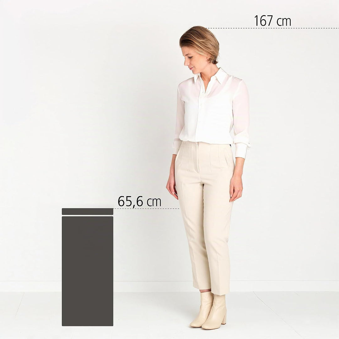 Brabantia Bo Treteimer 30 L (platin), platzsparender Mini Mülleimer mit Soft-Close-Funktion und leic