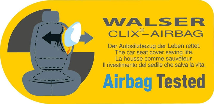 Walser Auto-Sitzbezug 2 Vordersitzbezüge Derby mit Reissverschluss, Zipp-IT Premium Auto-Schonbezüge