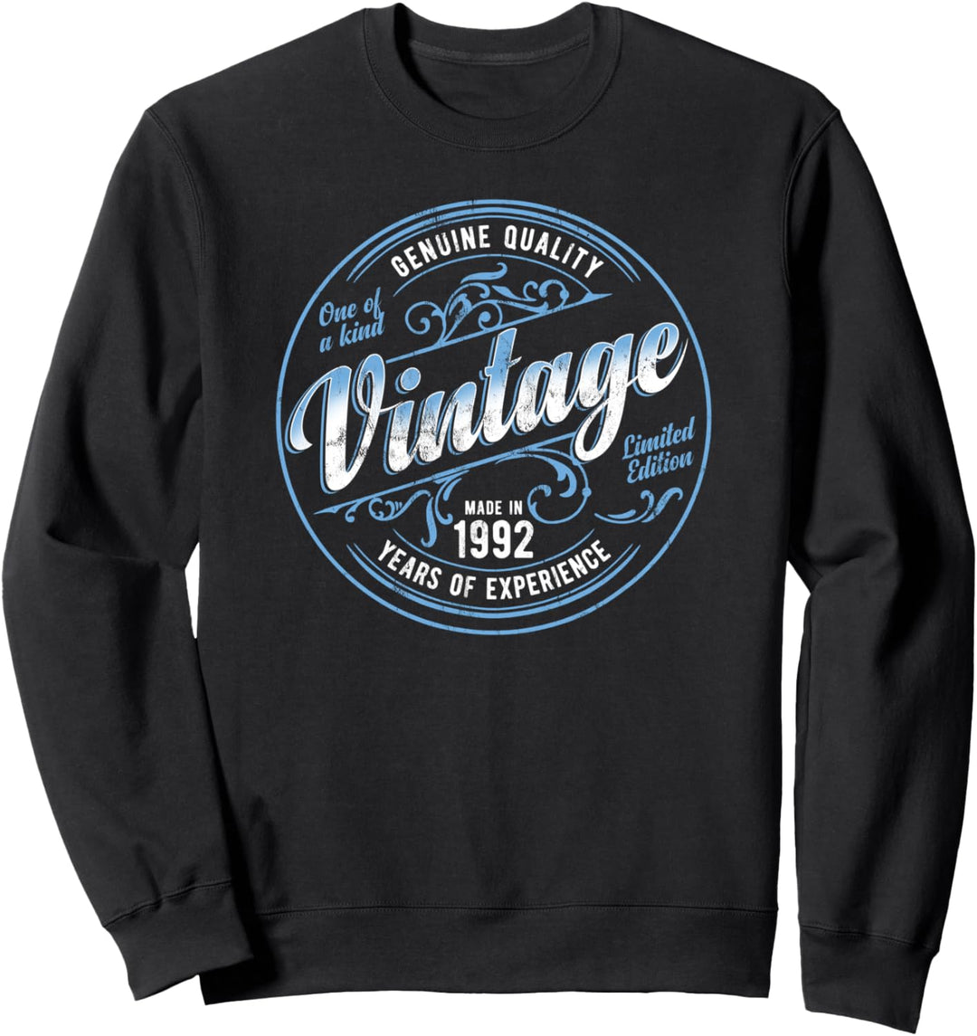 Vintage Born In 1992 Genuine & Original 32nd Birthday Sweatshirt